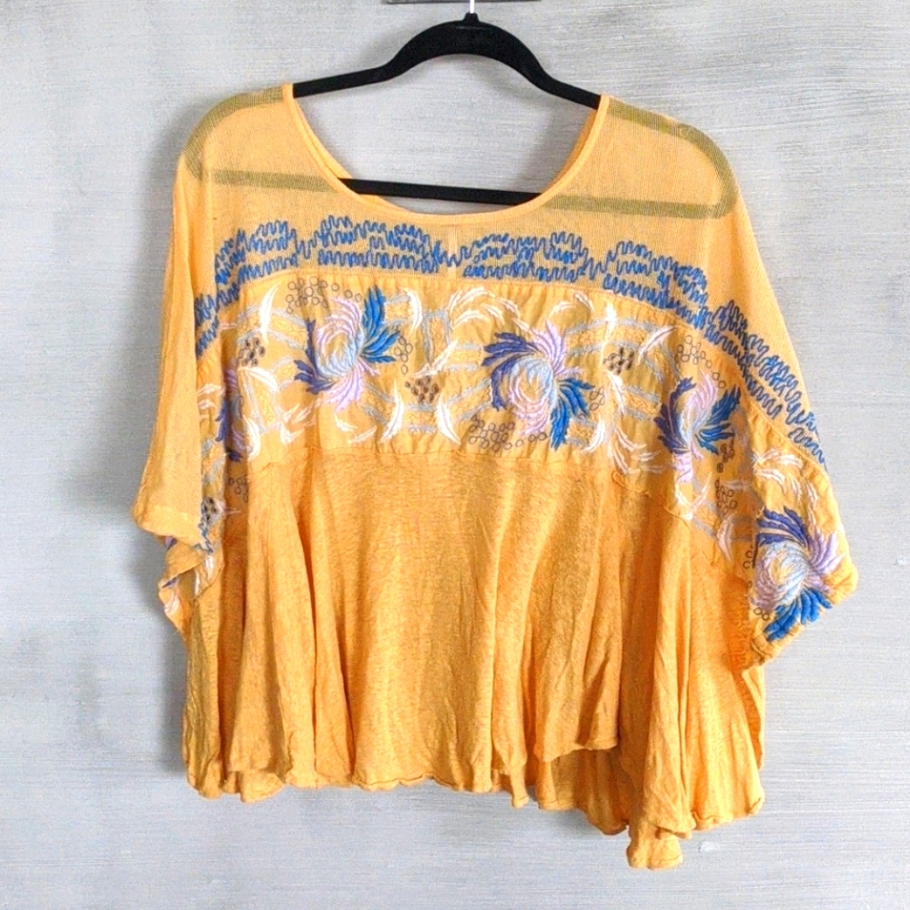 Free people embroidered swing top